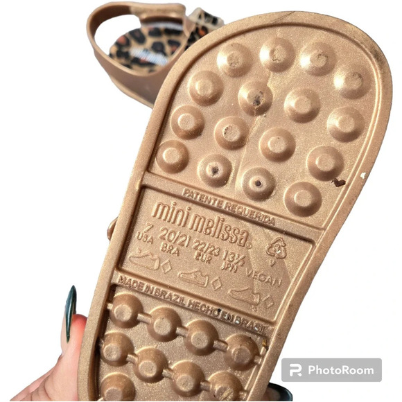 Mini Melissa Leopard Wide Sandal - Picture 4 of 5